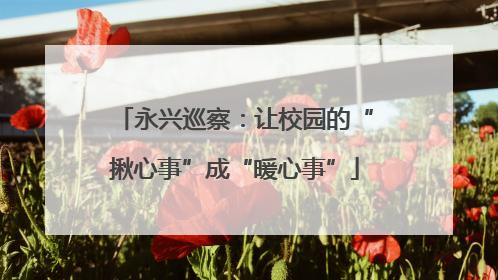 永兴巡察：让校园的“揪心事”成“暖心事”