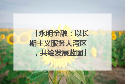 永明金融：以长期主义服务大湾区，共绘发展蓝图