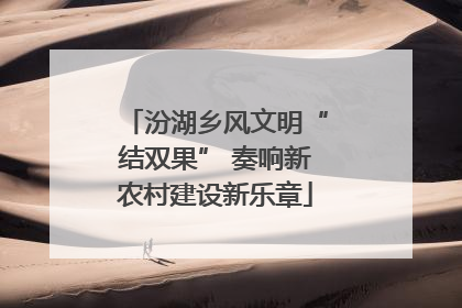 汾湖乡风文明“结双果” 奏响新农村建设新乐章