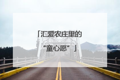 汇爱农庄里的“童心愿”