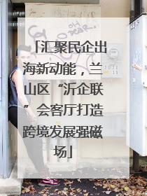 汇聚民企出海新动能，兰山区“沂企联”会客厅打造跨境发展强磁场