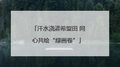汗水浇灌希望田 同心共绘“绿画卷”