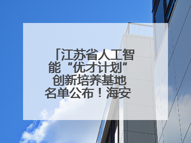 江苏省人工智能“优才计划” 创新培养基地名单公布！海安高级中学入选