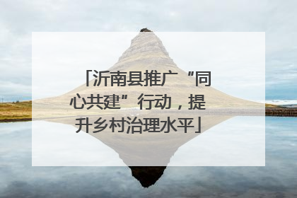 沂南县推广“同心共建”行动，提升乡村治理水平