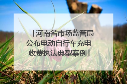 河南省市场监管局公布电动自行车充电收费执法典型案例