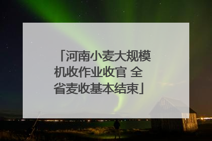 河南小麦大规模机收作业收官 全省麦收基本结束