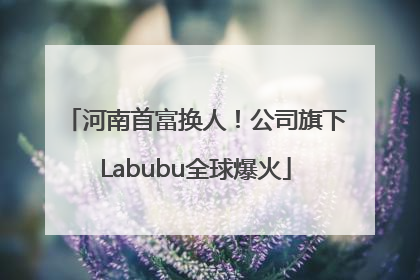 河南首富换人！公司旗下Labubu全球爆火