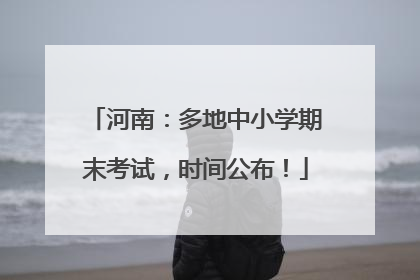 河南：多地中小学期末考试，时间公布！
