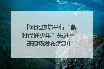 河北廊坊举行“新时代好少年”先进事迹现场发布活动