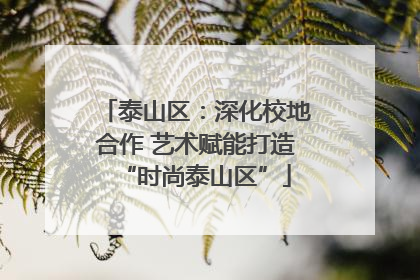 泰山区：深化校地合作 艺术赋能打造“时尚泰山区”