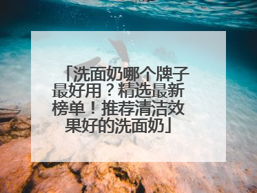 洗面奶哪个牌子最好用？精选最新榜单！推荐清洁效果好的洗面奶