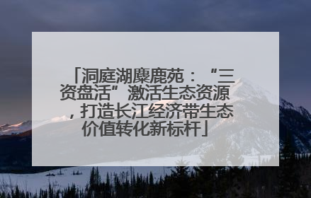 洞庭湖麋鹿苑：“三资盘活”激活生态资源，打造长江经济带生态价值转化新标杆