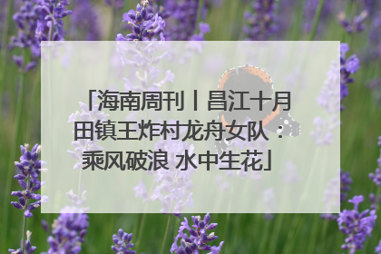 海南周刊丨昌江十月田镇王炸村龙舟女队：乘风破浪 水中生花