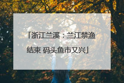 浙江兰溪：兰江禁渔结束 码头鱼市又兴