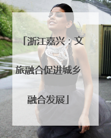 浙江嘉兴：文旅融合促进城乡融合发展