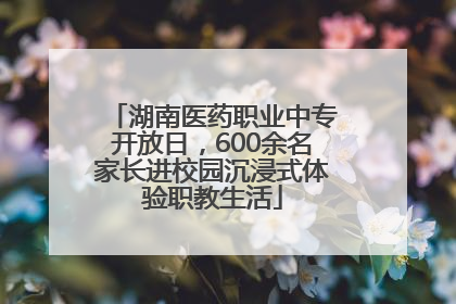 湖南医药职业中专开放日，600余名家长进校园沉浸式体验职教生活