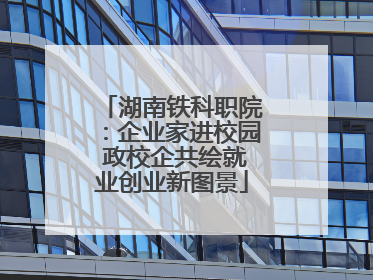 湖南铁科职院：企业家进校园 政校企共绘就业创业新图景