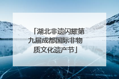 湖北非遗闪耀第九届成都国际非物质文化遗产节