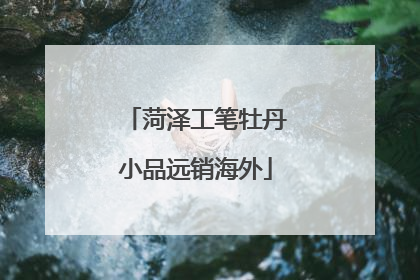 菏泽工笔牡丹小品远销海外