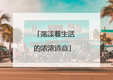 荡漾着生活的浓浓诗意
