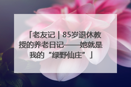 老友记｜85岁退休教授的养老日记——她就是我的“绿野仙庄”