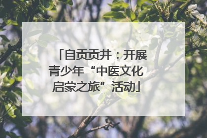 自贡贡井：开展青少年“中医文化启蒙之旅”活动