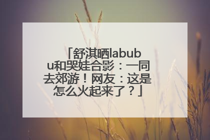 舒淇晒labubu和哭娃合影：一同去郊游！网友：这是怎么火起来了？