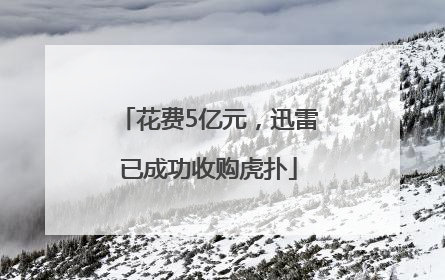 花费5亿元，迅雷已成功收购虎扑