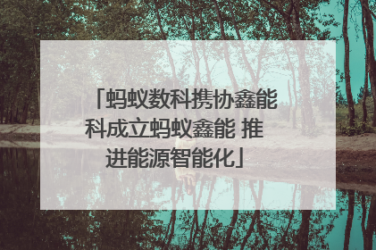 蚂蚁数科携协鑫能科成立蚂蚁鑫能 推进能源智能化