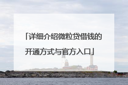 详细介绍微粒贷借钱的开通方式与官方入口