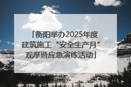 衡阳举办2025年度建筑施工“安全生产月”观摩暨应急演练活动