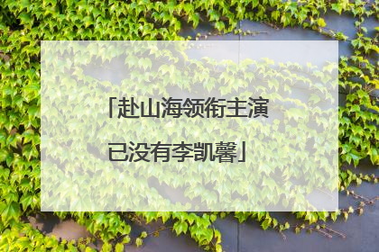 赴山海领衔主演已没有李凯馨