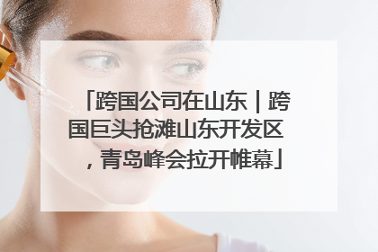 跨国公司在山东｜跨国巨头抢滩山东开发区，青岛峰会拉开帷幕