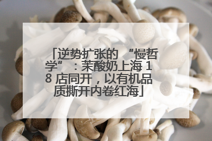 逆势扩张的 “慢哲学”：茉酸奶上海 18 店同开，以有机品质撕开内卷红海