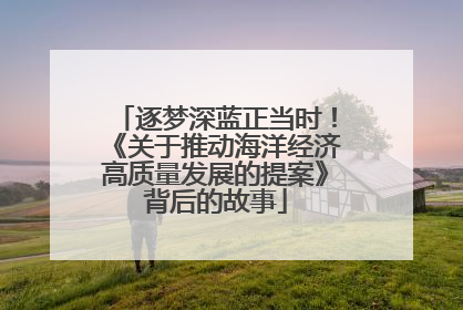 逐梦深蓝正当时！《关于推动海洋经济高质量发展的提案》背后的故事