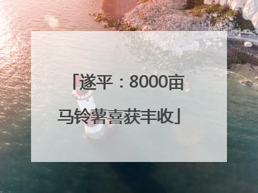 遂平：8000亩马铃薯喜获丰收