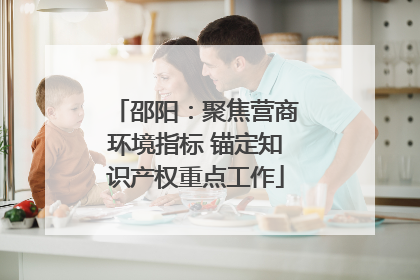 邵阳：聚焦营商环境指标 锚定知识产权重点工作