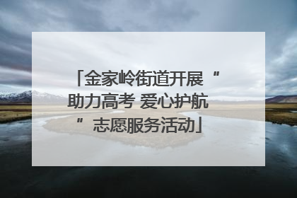 金家岭街道开展“助力高考 爱心护航”志愿服务活动