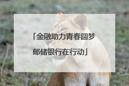 金融助力青春圆梦邮储银行在行动