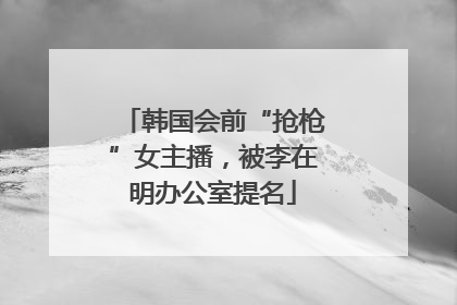 韩国会前“抢枪”女主播，被李在明办公室提名