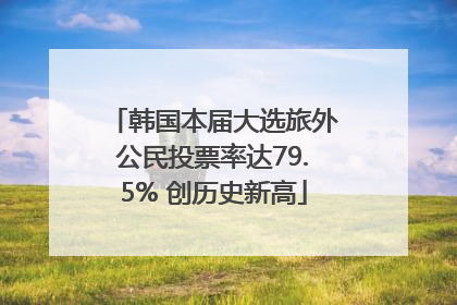 韩国本届大选旅外公民投票率达79.5% 创历史新高