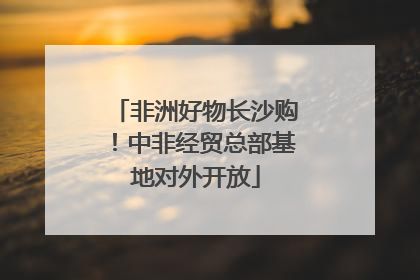 非洲好物长沙购！中非经贸总部基地对外开放
