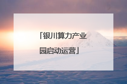 银川算力产业园启动运营