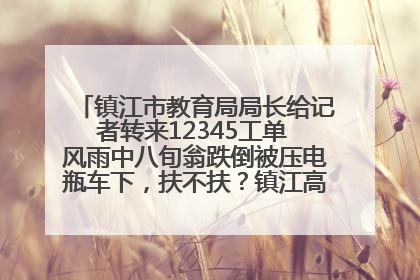 镇江市教育局局长给记者转来12345工单 风雨中八旬翁跌倒被压电瓶车下，扶不扶？镇江高职学子选择令人钦佩
