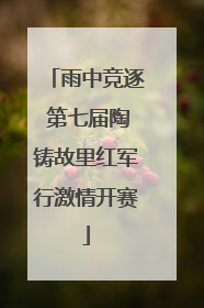 雨中竞逐 第七届陶铸故里红军行激情开赛