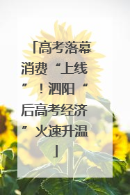 高考落幕消费“上线”！泗阳“后高考经济”火速升温