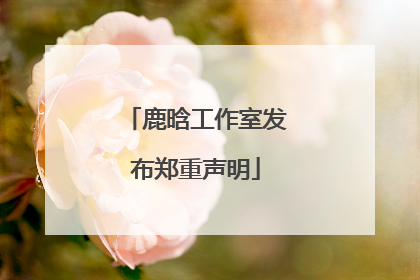鹿晗工作室发布郑重声明