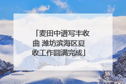 麦田中谱写丰收曲 潍坊滨海区夏收工作圆满完成