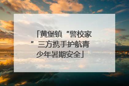 黄堡镇“警校家”三方携手护航青少年暑期安全