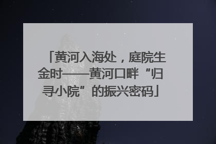 黄河入海处，庭院生金时——黄河口畔“归寻小院”的振兴密码